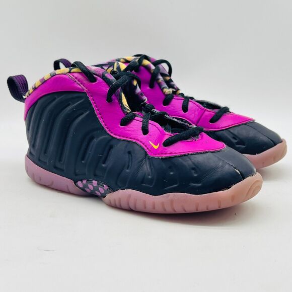 Nike Little Posite One Boys 9C Purple Saturn Black Youth PS Sneakers Shoes - Picture 2 of 11
